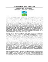 The Newsletter of Baylor Round Table