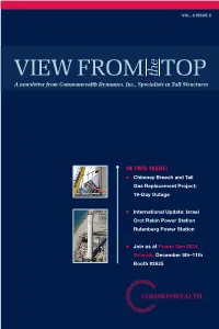View from the Top a Newsletter from Commonwealth Dynamics, Inc., Specialists in Tall Structures