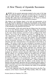 A New Theory of Apostolic Succession