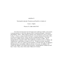 ABSTRACT Weaving the Labyrinth: Paradoxes and Parallels in Catullus
