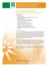 Guidelines for Helping the Confused Older Person