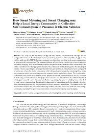 How Smart Metering and Smart Charging May Help a Local Energy Community in Collective Self-Consumption in Presence of Electric Vehicles