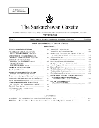 Sask Gazette, Part I, Jun 20, 2003
