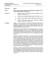 Shell Canada Energy Response to NEB Information Request No. 1.1 Jurisdiction Over the Coastal Gaslink MH-053-2018 Pipeline Project