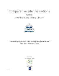 Site Evaluations for the New Maitland Public Library