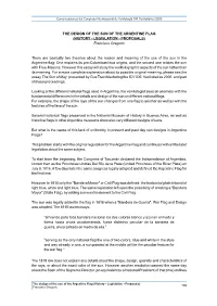 THE DESIGN of the SUN of the ARGENTINE FLAG (HISTORY - LEGISLATION - PROPOSALS) Francisco Gregoric