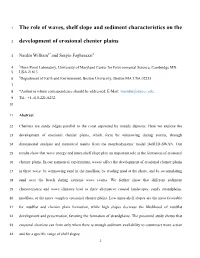 The Role of Waves, Shelf Slope and Sediment Characteristics on The