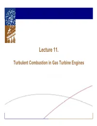 Turbulent Combustion in Gas Turbine Engines