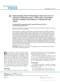 Understanding Edward Muybridge: Historical Review of Behavioral