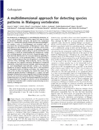 A Multidimensional Approach for Detecting Species Patterns in Malagasy Vertebrates