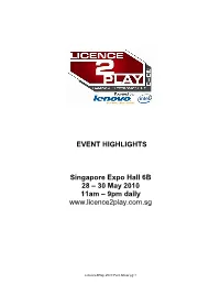 Appendix 2 Event Highlights Of