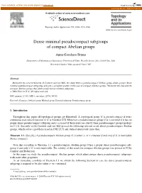 Dense Minimal Pseudocompact Subgroups of Compact Abelian Groups