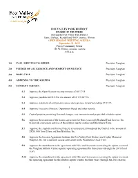 Fox Valley Park District List of Bills Month Ending August 31, 2015