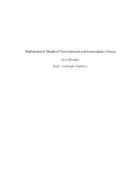 Mathematical Model of Gravitational and Electrostatic Forces