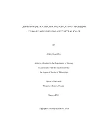 Origins of Genetic Variation and Population Structure Of