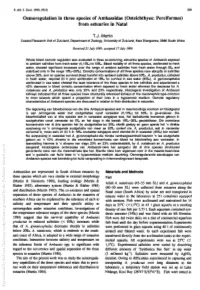 Osmoregulation in Three Species of Ambassidae (Osteichthyes: Perciformes) from Estuaries in Natal