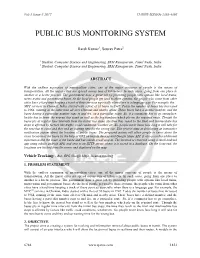 Public Bus Monitoring System
