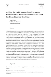 'Rooted Modernism' to the Third Reich's