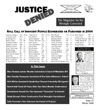 The Magazine for the Wrongly Convicted