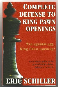 Complete Defense to King Pawn Openings Excerpts