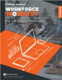 Enable Maximum Productivity for the Mobile Workforce