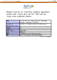 Graphitization at Interface Between Amorphous Carbon and Liquid Gallium for Fabricating Large Area Graphene Sheets