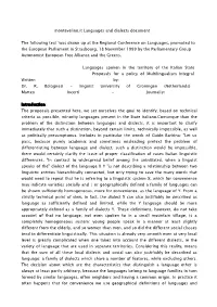Montevelino.It Languages and Dialects Document the Following Text