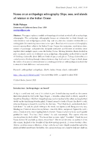 Notes on an Archipelagic Ethnography: Ships, Seas, and Islands of Relation in the Indian Ocean