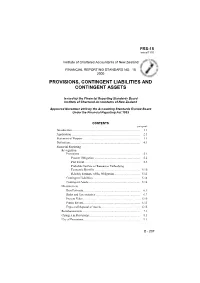Provisions, Contingent Liabilities and Contingent Assets