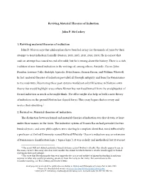 Reviving Material Theories of Induction John P. Mccaskey 1