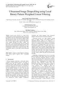 Ultrasound Imag ... Ghted Linear Filtering.Pdf