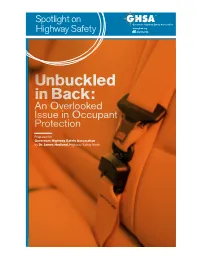 Unbuckled in Back: an Overlooked Issue in Occupant Protection