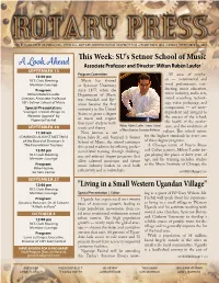 Week: SU's Setnor School of Music