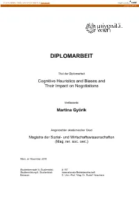 4. Cognitive Heuristics: an Approach
