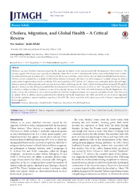 Cholera, Migration, and Global Health – a Critical Review