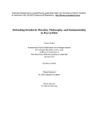Defending Steinbeck: Morality, Philosophy, and Sentimentality in East of Eden