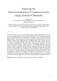 Exploring the Interconnectedness of Cryptocurrencies Using Correlation Networks