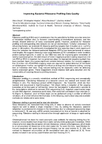 Improving Bacterial Ribosome Profiling Data Quality