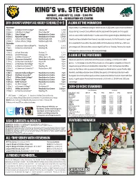 KING's Vs. STEVENSON