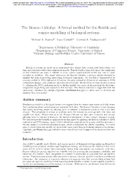 The Beacon Calculus: a Formal Method for the ﬂexible and Concise Modelling of Biological Systems