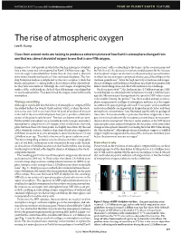 The Rise of Atmospheric Oxygen Lee R