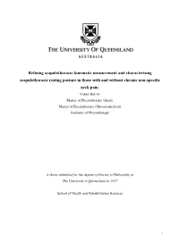 Thesis Title: Characteristics of Scapulothoracic Kinematics in A