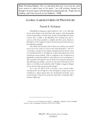 Global Laboratories of Procedure