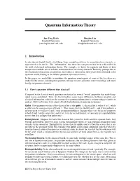 Quantum Information Theory