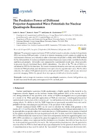 The Predictive Power of Different Projector-Augmented Wave Potentials for Nuclear Quadrupole Resonance