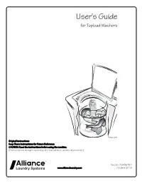 User's Guide for Topload Washers
