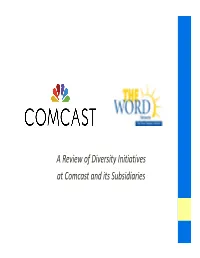 A Review of Diversity Initiatives at Comcast and Its Subsidiaries