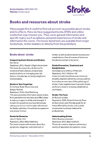 Books and Resources About Stroke