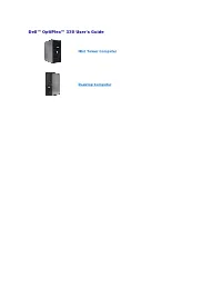 Dell Optiplex 330 User's Guide