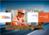 Encompassing Vision Especially the Inmaculada Mine Contract